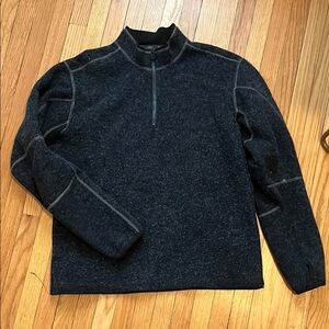 Kuhl Navy Zip Up Sweater with Mock Neck